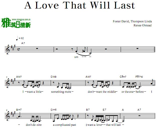 Renee Olstead - A Love That Will Last  ԭ