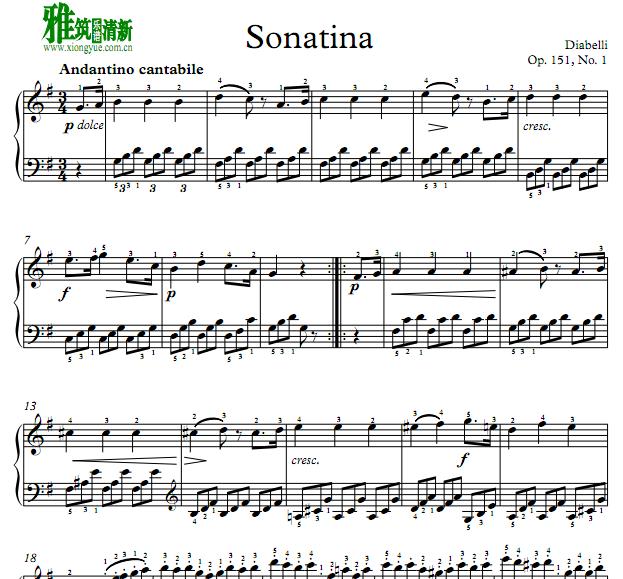 ǱDiabelli Sonatina Op. 151 No.1