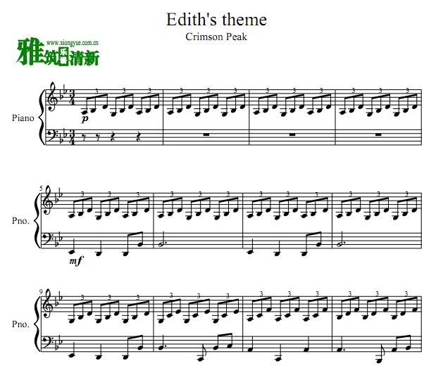 ɺɽ Crimson Peak - Edith's theme