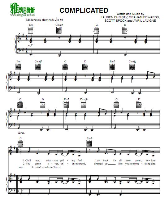 Avril Lavigne - Complicated 