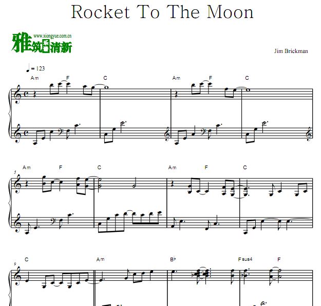 金·布瑞克曼 Rocket To The Moon钢琴谱