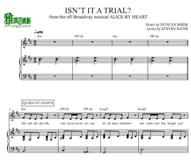 ALICE BY HEART - Isn't It A Trial ٰ