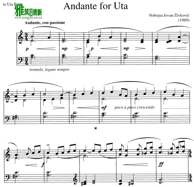 Nebojsa Jovan Zivkovic - Andante for Utaְ