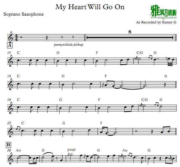 Kenny G - My Heart Will Go On  Soprano˹