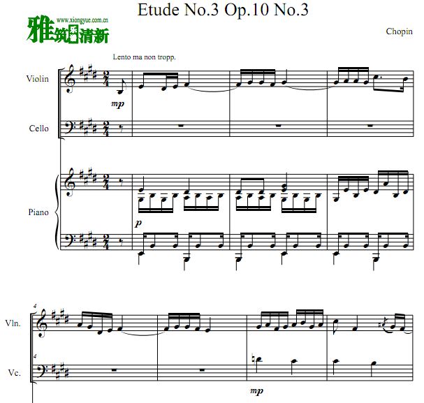 Ф  Etude Op.10 No.3 Сٴٸٺ