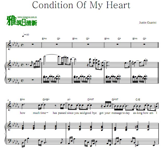 Justin Guarini - Condition Of My Heartٰ