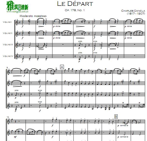 dancla  - Le Depart op.178 no.3 С