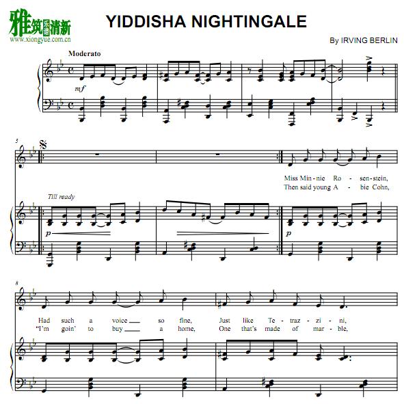  Irving Berlin - Yiddisha Nightingale   (Bb)
