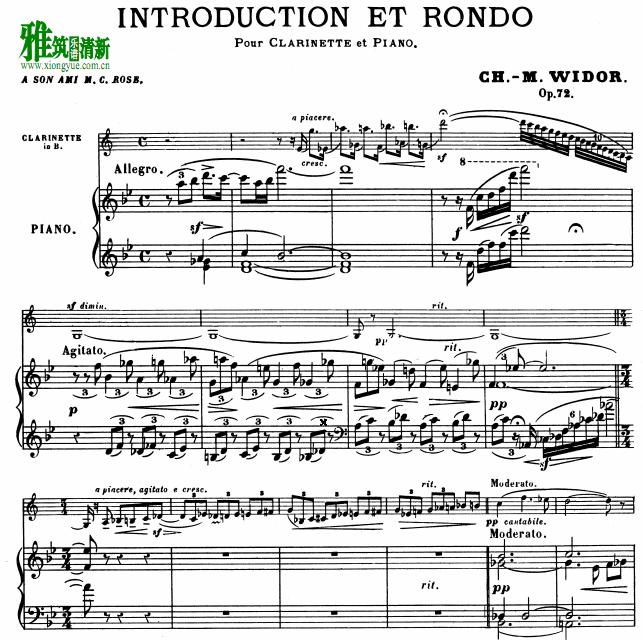Widorά -Introduction et Rondo Op 72ɹٰܸ