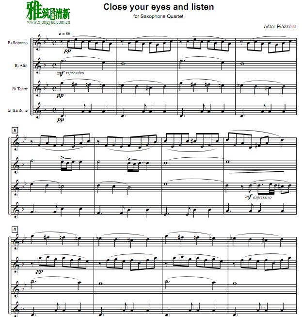 Close Your Eyes and Listen ˹