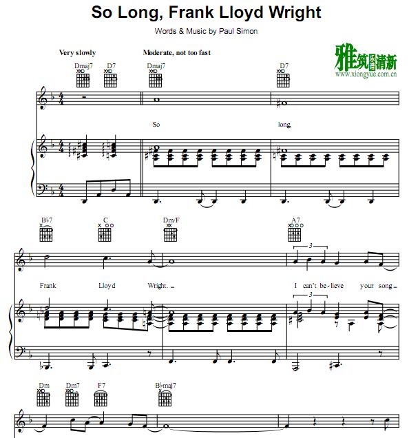 Simon & Garfunkel  - So Long, Frank Lloyd Wrightٰ