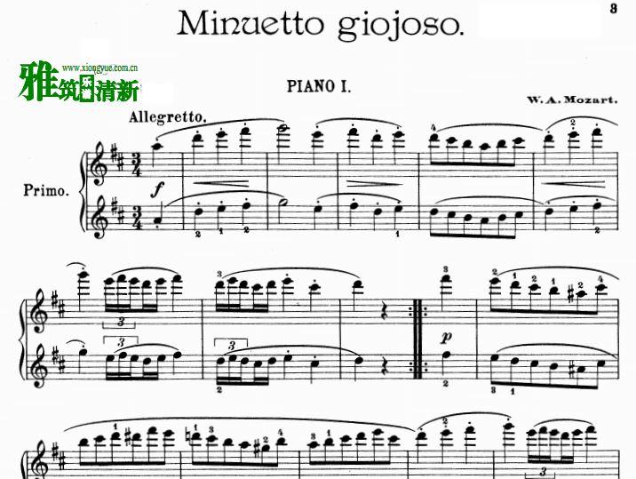 Ī GСҹ k.525 Menuetto˫ٰ