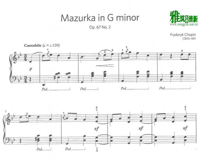 Chopin Mazurka in G Minor Ф GС濨