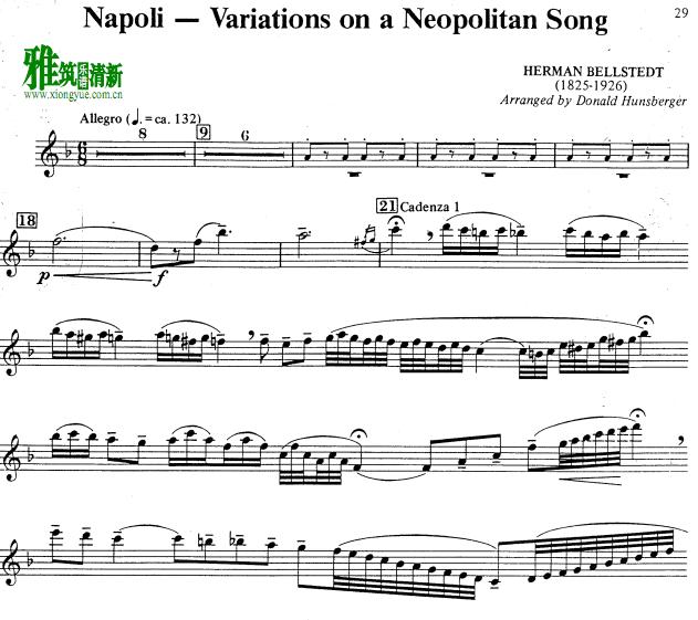 ǲ Napoli – Variations on a Neopolitan Song С