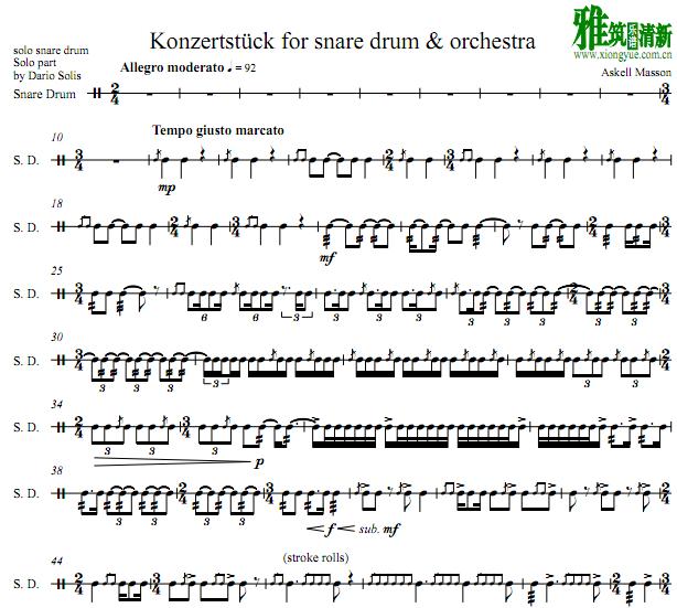 Askell Masson - Concerto For Snare DrumС