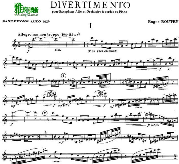 ޽ܲRoger Boutry  Divertimento  ˹