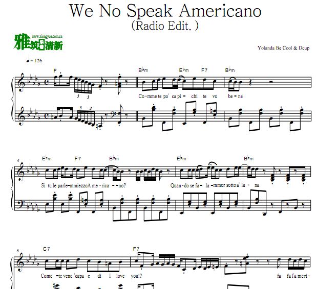 Yolanda Be Cool & Dcup - We No Speak Americano 