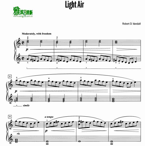 Robert D. Vandall - Light Air钢琴谱