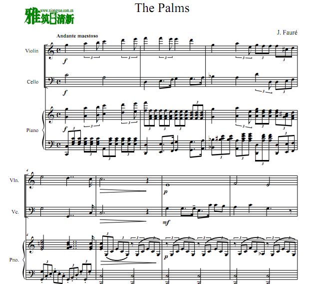  J. Fauré - The Palms С
