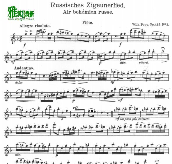 Wilhelm Popp - Russisches Zigeunerlied op. 462 no.2 