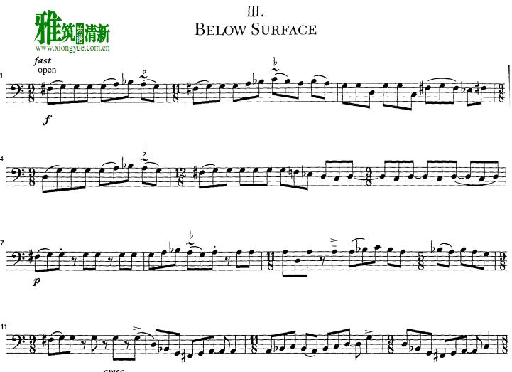 Daniel Schnyder - Bass Trombone Sonata III. Below Surface 