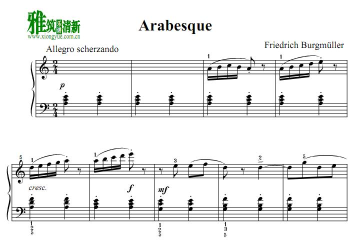 Burgmuller  Arabesque