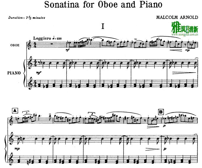 Arnold - Sonatina for Oboe and Piano ˫ɹٰܸ