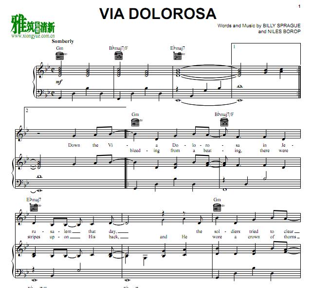 Via Dolorosa 钢琴谱