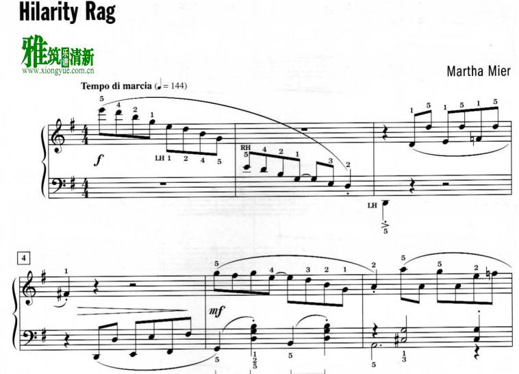 Martha Mier - Hilarity Rag