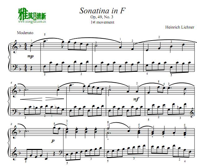 Heinrich Lichner ��ϣ�� F�������С��������һ���� ������