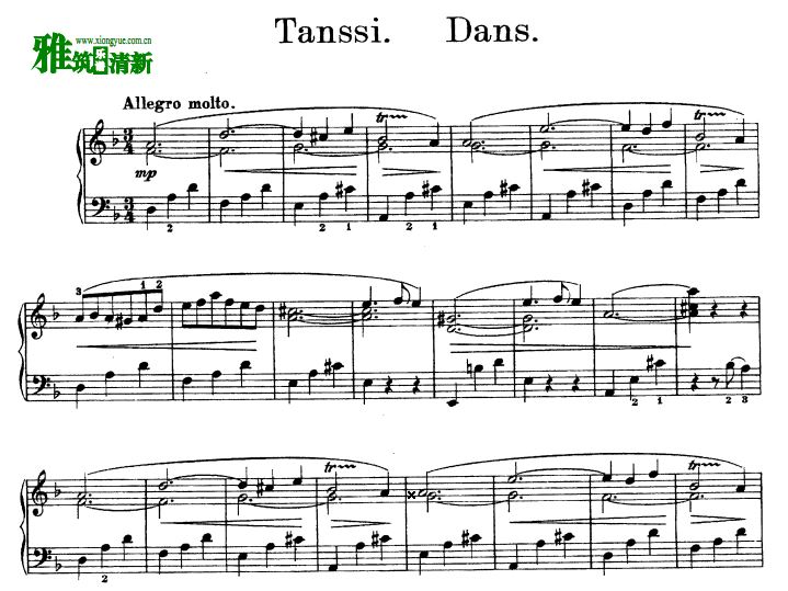 ÷ Tanssi Dans OP.92 No.3