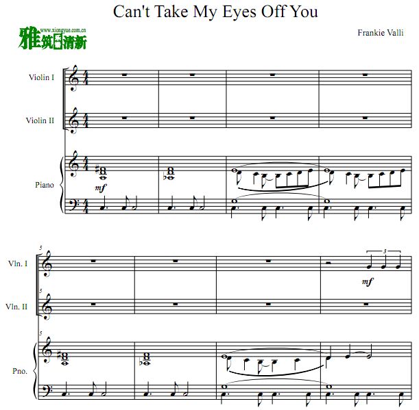 Can't Take My Eyes Off You Сٶٰ