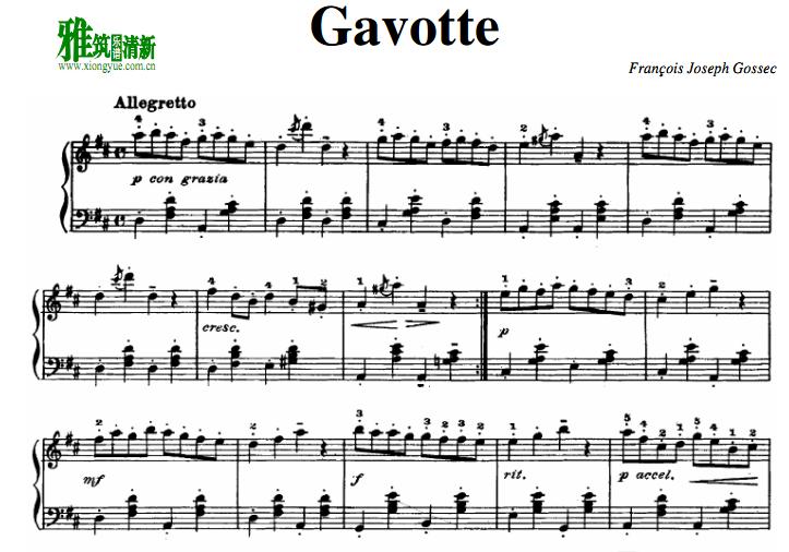 ������ ���������� Gossec Gavotte ������