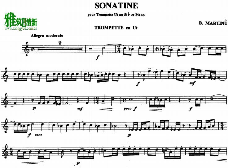 martinu sonatina Ŭ С С