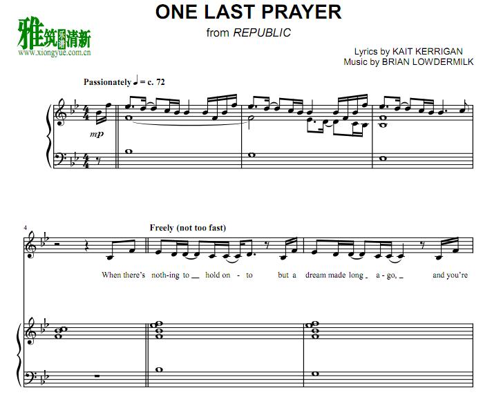 REPUBLIC - One Last Prayerٰ