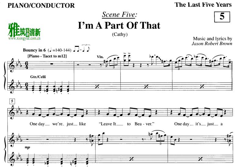 The Last Five Years - I'm a Part of That ٰ