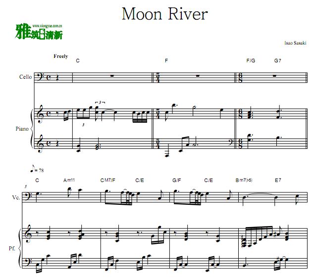 ľ Isao Sasak i - Moon Riverٸٺ