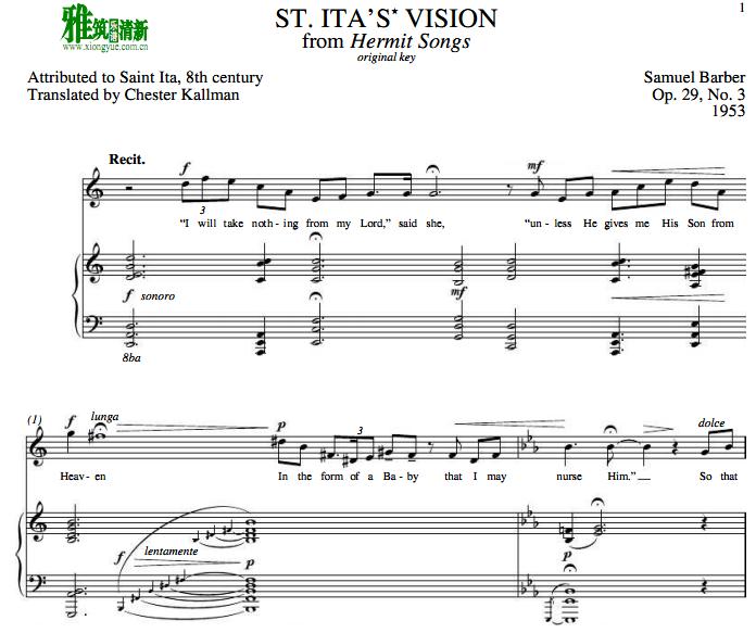 Samuel Barber - St. Ita's Visionٰ