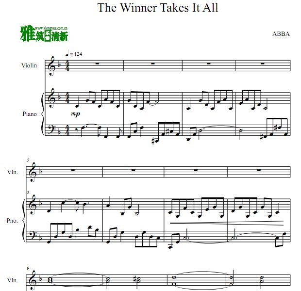 The Winner Takes It All Сٸٺ