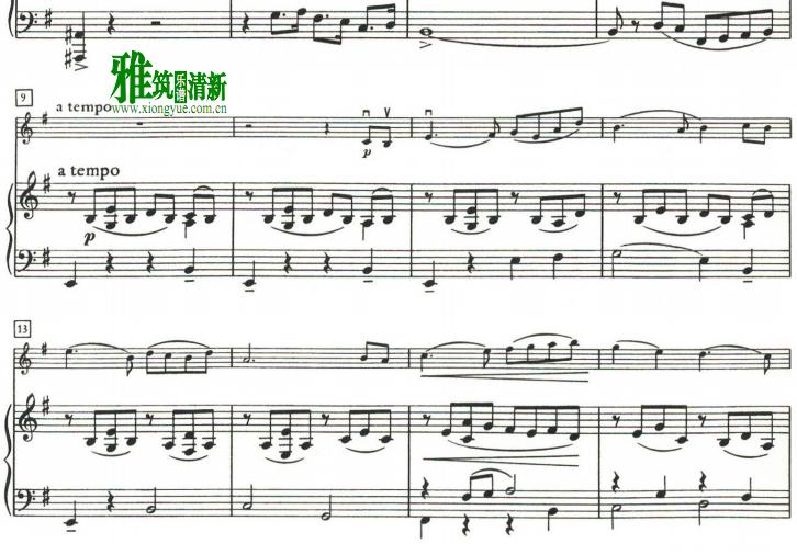 科马洛夫斯基 e小调第一协奏曲第一乐章小提琴钢琴伴奏谱