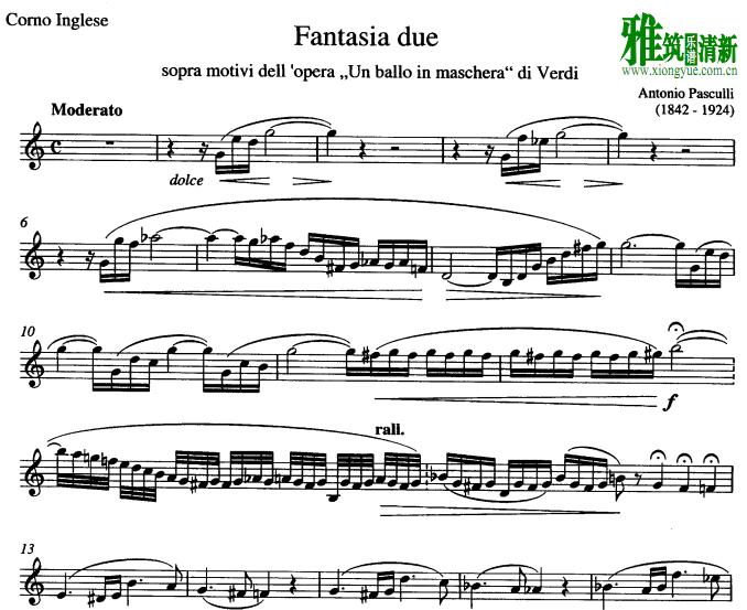 ˹Pasculli - Fantasia 2 sopra motivi dell’opera Un ballo in maschera Ӣ