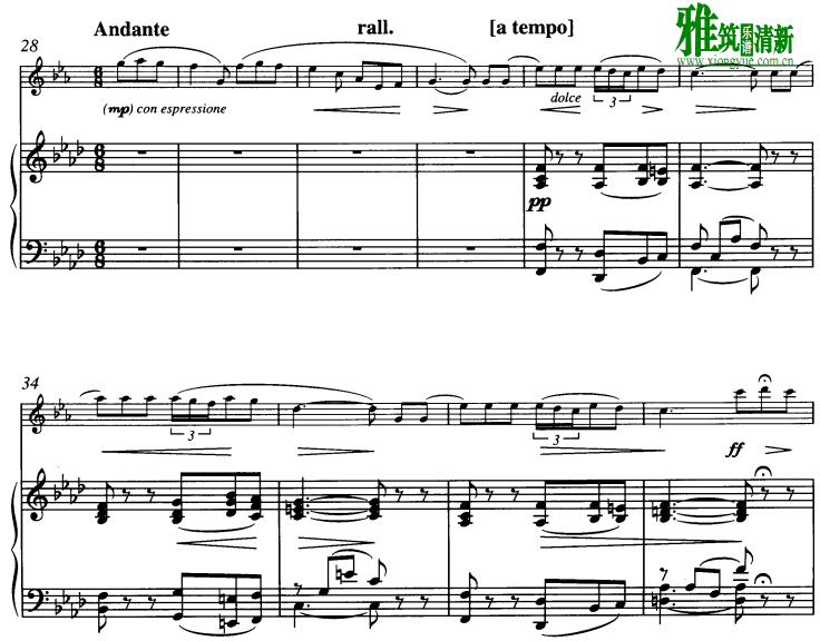 帕斯库里 Pasculli - Amelia Fantasie 英国管钢琴伴奏谱