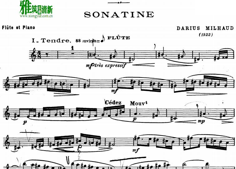 Milhaud-Sonatine Լ 