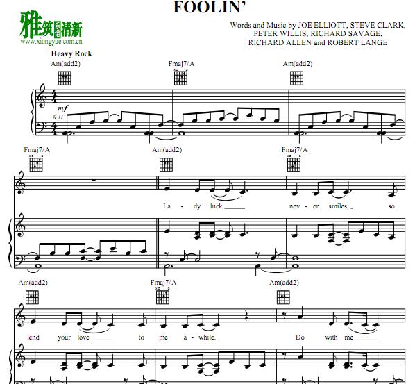 Def Leppard - Foolin'