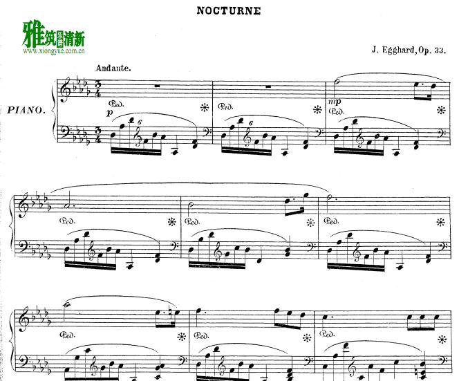 Jules Egghard - Chant du soir Op.33