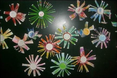 中班手工制作活动:太阳花