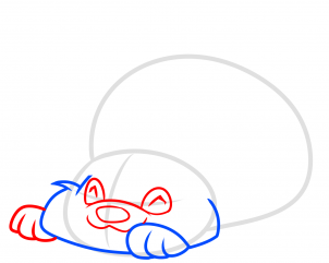 how to draw a christmas panda step 3