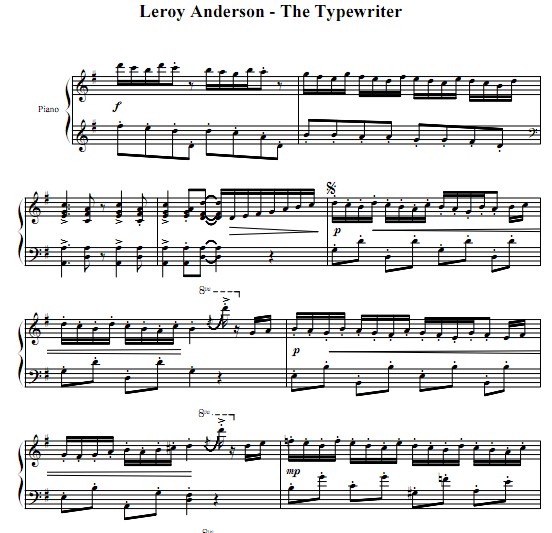 Leroy Anderson &ndash; The Typewriter������